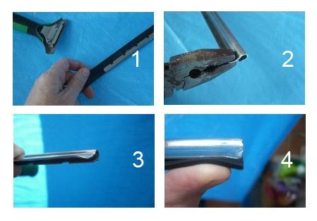Dog earing window cleaning blade Dog earing your window cleaning blade